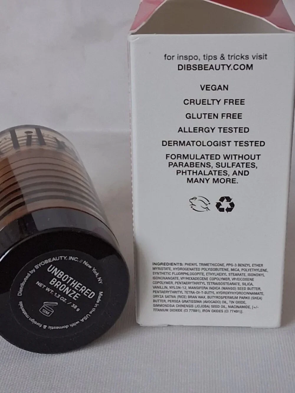 Dibs Status Stick Face and Body Highlighter Unbothered Bronze NIB